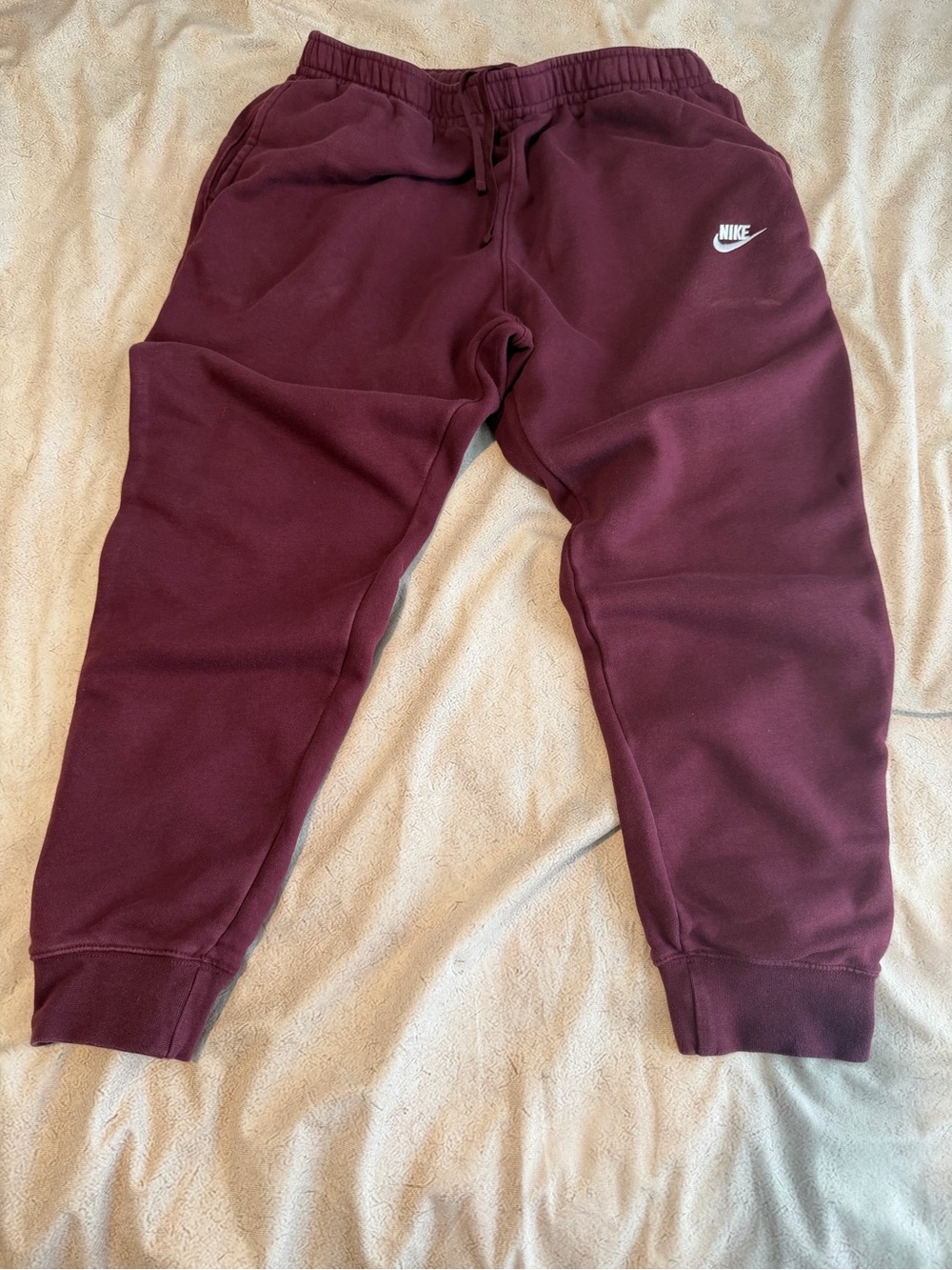 Nike mensBurgundy Fleece Joggers